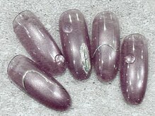 チェリーズネイル(Cherrys Nail)/マグネット パープル 水滴ネイル