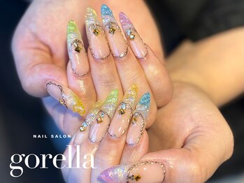 グラデーション/色替え/透け感