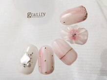 グラティフィー 梅田店(gratify)/人気♪ぷっくりフラワーネイル