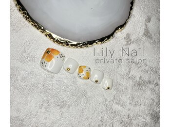 リリーネイル(Lily Nail)/ワンカラー＋手書きアート