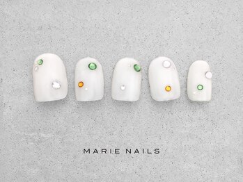 マリーネイルズ 近鉄あべのハルカス店(MARIE NAILS)/新規様6000円 キラキラ 0908b