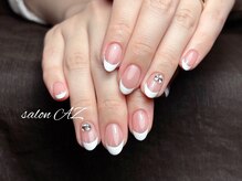 サロン エージー(salon AZ)/バイカラーフレンチストーン追加