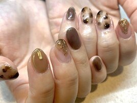 【パラジェル】秋色ネイル