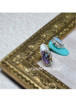 クランベリーネイル 代官山 恵比寿(cranberry nail)/ビジューネイル ダイヤモンド型