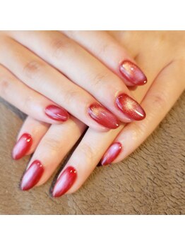 サヴァ アイラッシュアンドネイル(sava)/【色っぽ赤マグネイル】