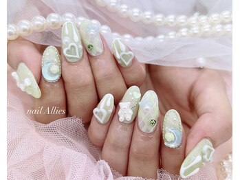 ネイル アリーズ セカンド(nail Allies 2nd)/黄緑 メンカラ 地雷 イニシャル