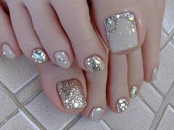 モアグラム 渋谷道玄坂店(More Glam)/フットネイル　埋め尽くし