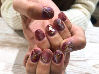 大人可愛いボルドー大理石