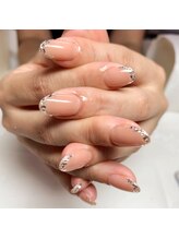 アイリッシュネイル 久屋大通店(Irish Nail)/maogel先端ラメフレンチ