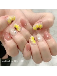 ひまわりネイル