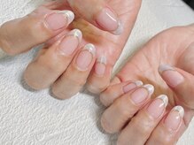 アトリエ グリッター(atelier glitter)/オーロラフレンチネイル