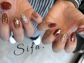 シファ(Sifa.)/ニュアンスネイル/テラコッタ