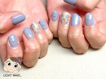 ネイルサロン ライトウェーブ 松本駅前店/ネモフィラがモチーフのネイル♪