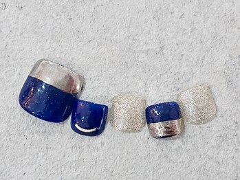 ネイルサロン ロゼプリュム/フットシンプルデザイン