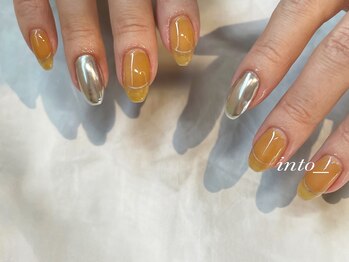 ネイルサロン イントゥ(into_)/ワンカラー　ミラー　