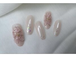 #58 【花×ラメ】