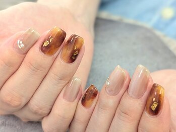 エムスラッシュ ネイル センター北店(M.SLASH)/べっ甲デザイン♪