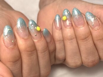 パダアット ヴァラネイル 天神南店(PADA at VALLANAIL)/ラメグラ/夏デザインネイル