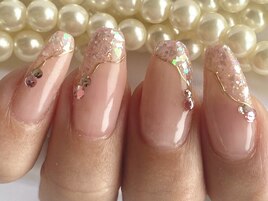 シェル＆グラデーションネイル