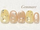 夏のチェック柄スターネイル