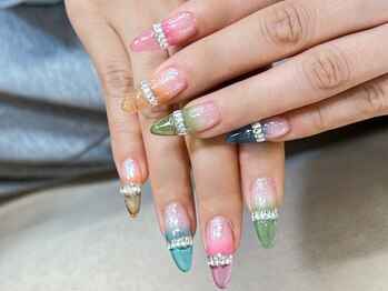 エムワイネイル(MY Nail)/長さだし10本デザイン