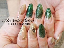 21/1/6　グリーンnuanceネイル