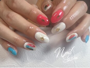 ネイルセッション(nail session)/フットのデザインをハンドに