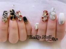 レヒネイル(LeHy nail)/和柄×ゴテゴテネイル