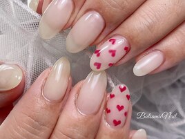 バレンタインネイル