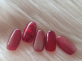 バレンタインネイル