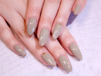 ラルネイル 大宮(Lull. nail)/*先端ラメ*ワンカラー*