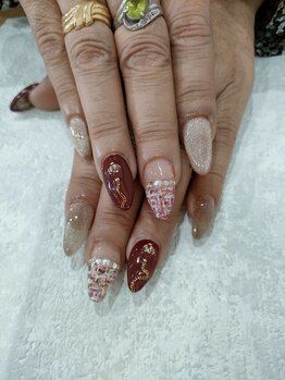 レジアント(Rediant)/ツイード×マグネットネイル