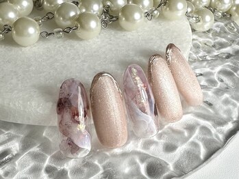 リュールネイル(lueur nail)/大理石ネイル