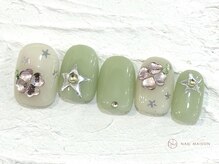 ネイルメゾン 池袋店(NAIL MAISON)/キラキラクローバー￥10550