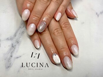 ネイルスタジオ ルキナ(LUCINA)/T-191 大人上品ホワイトネイル