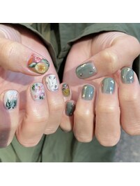 絵画ネイル