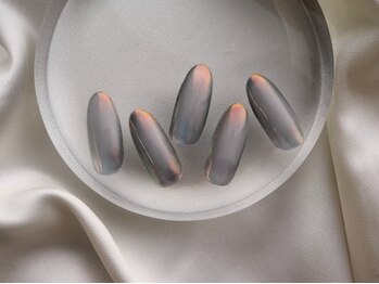 ネイル スパ ココプラス(Nail spa Cocoplus)/ニュアンスオーロラ×白チーク