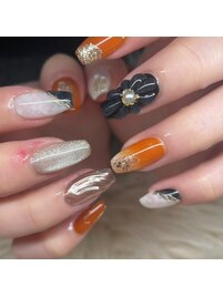 ニュアンスネイル/お花ネイル