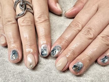 ネイルサロンファストネイルプラス 新宿店(FAST NAIL PLUS)/2025夏ネイル【マーブルネイル】