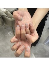 ネオン(Ne.)/glass french nail