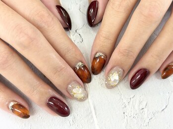 ディーネイル 池袋(D-nail)/【森】べっこう×ミラーアート