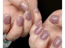 パープル・ショートネイル