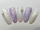 雪の結晶ネイル￥8200