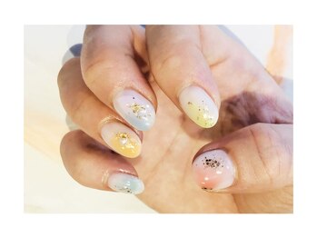 【hand】春パステルネイル