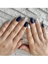 エヌ(N)/ネイビー×シルバー