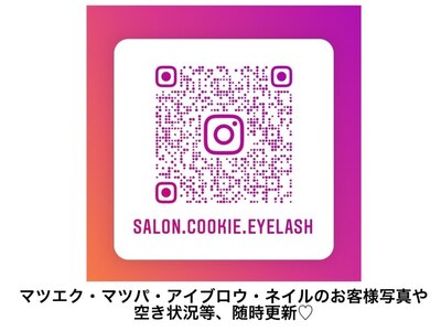 Instagramは3000人フォロワー以上！サロンドットクッキーで検索