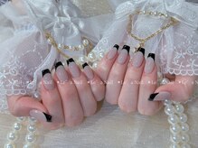 レアネイル 渋谷店(Le’a nail)/黒フレンチ☆
