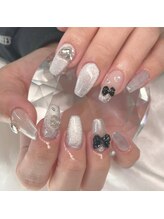 ネイルサロンEUB/マグ×グラデーション×リボン