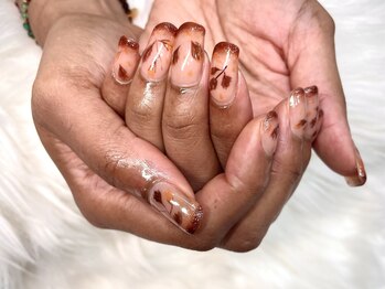 イマージュ(image)/ブラウンオレンジネイル☆SAYAKA