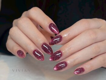 ヴィヴィアン ネイル(Vivian nail)/ボルドー シンプルアート